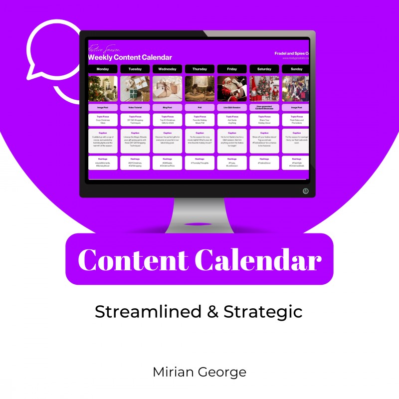 30 Days Custom Content Calendar