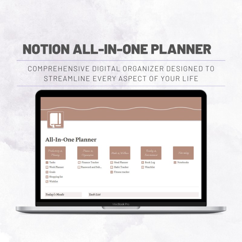 Notion All-in-one planner template