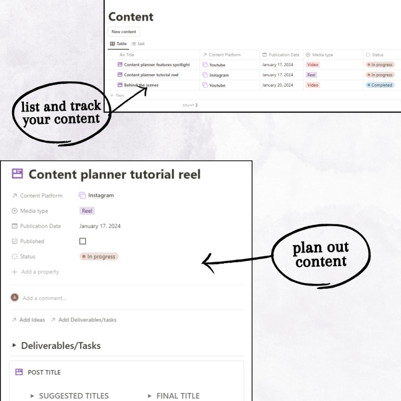 Notion Content Planner