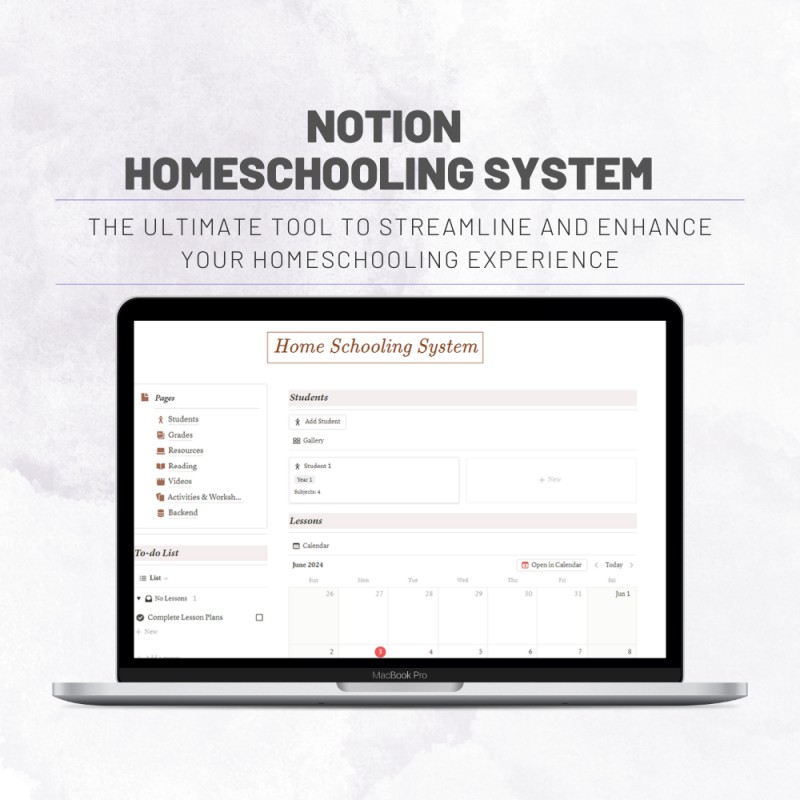 Notion Homeschooling System