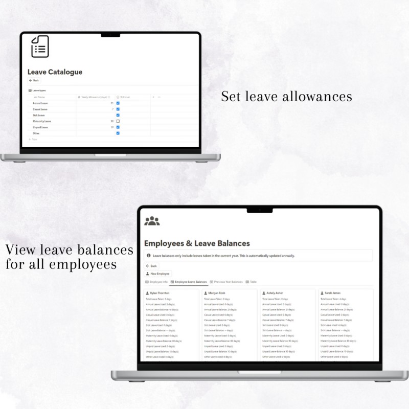 Notion Leave Management Template
