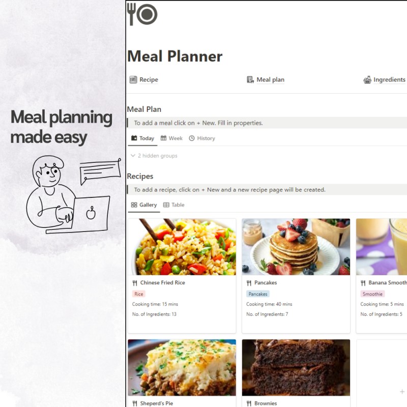 Notion Meal Planner Template