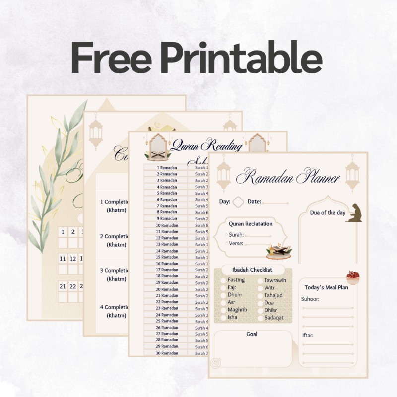 Notion Ramadan Planner Template + Free Printable