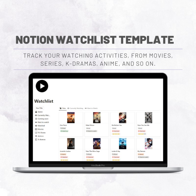Notion Watchlist Template