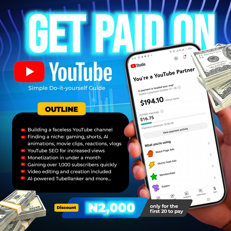Get paid on YouTube