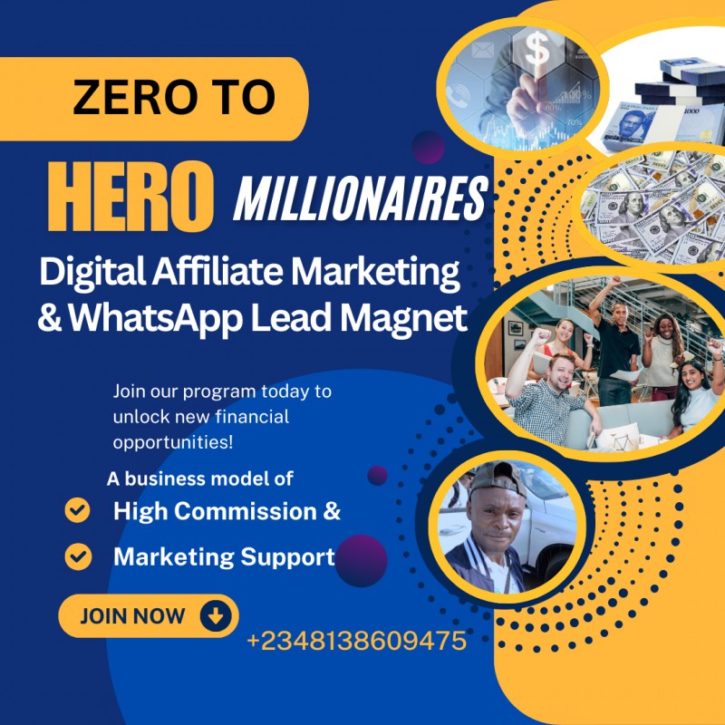 Zero to Hero Affiliate Marketing Millionaire Blueprint & WhatsApp Lead Magnet: A Beginner's Guide