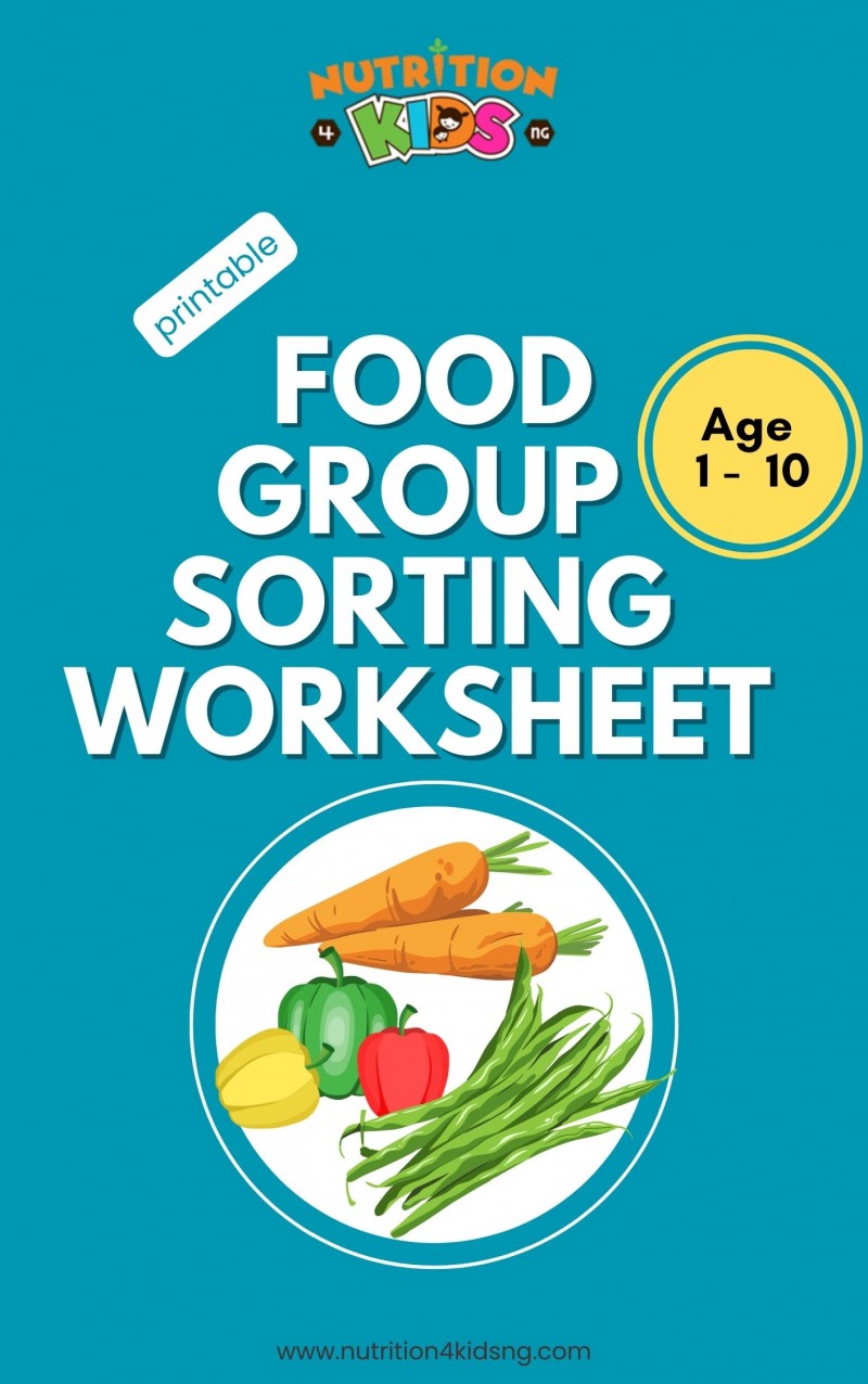 Food Group Sorting Worksheet - ebook