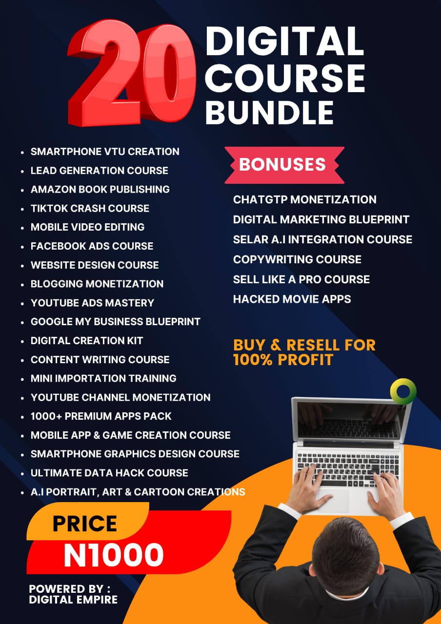 Buy 20 DIGITAL COURSE BUNDLE by DIGITALZ EMPIRE on Selar