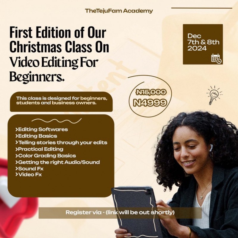 Christmas Class on Video Editing For Beginners