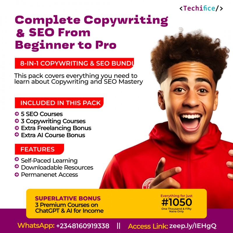 Buy Complete Copywriting & SEO (8-IN-1) by Techifice on Selar