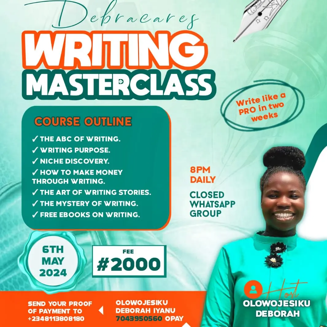 DEBRACARES WRITING MASTERCLASS