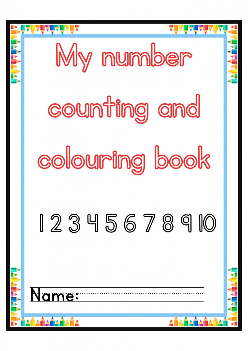 Number counting and colouring pages