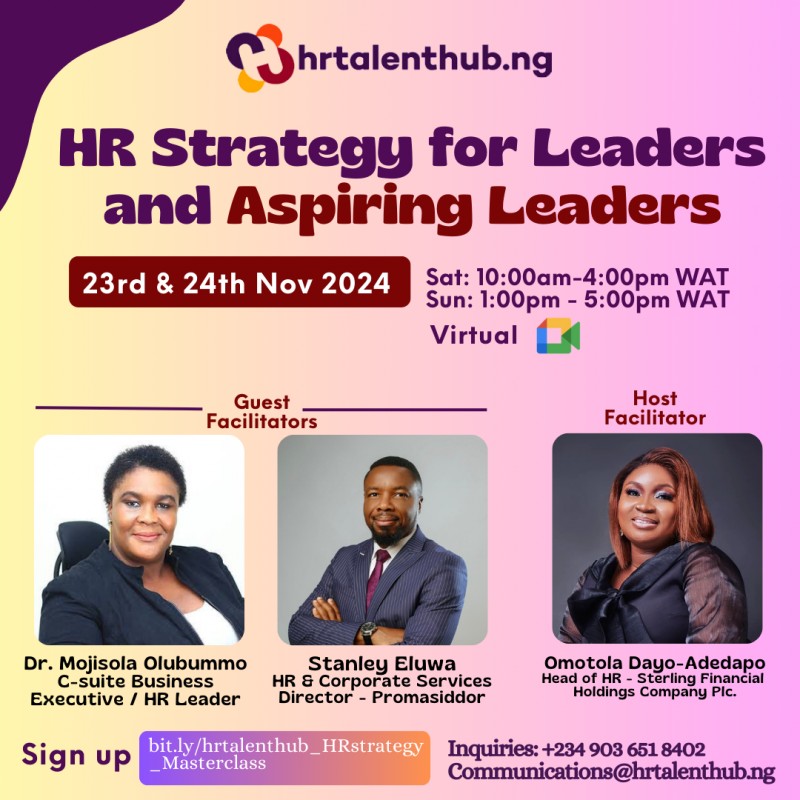 HR Strategy for Leaders & Aspiring Leaders - 23rd & 24th November 2024