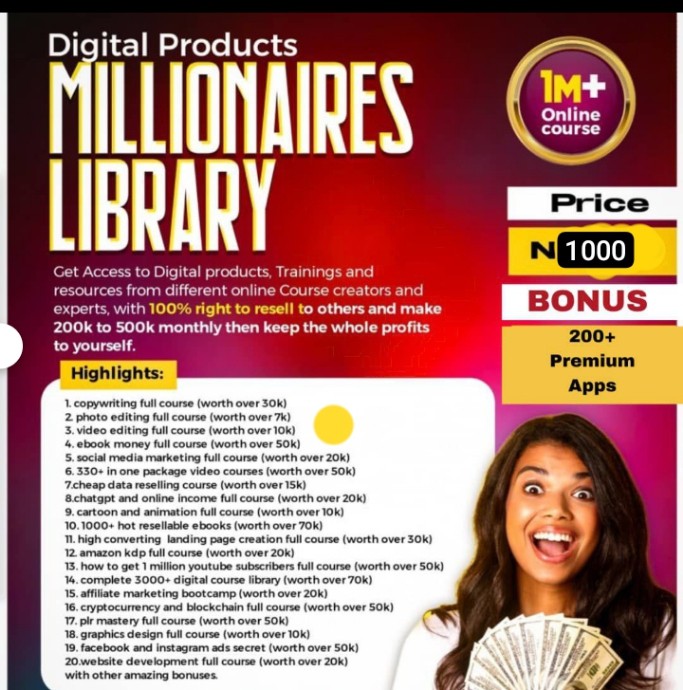 DIGITAL PRODUCTS MILLIONAIRES LIBRARY