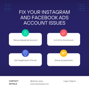 Ads account setup for IG and Facebook