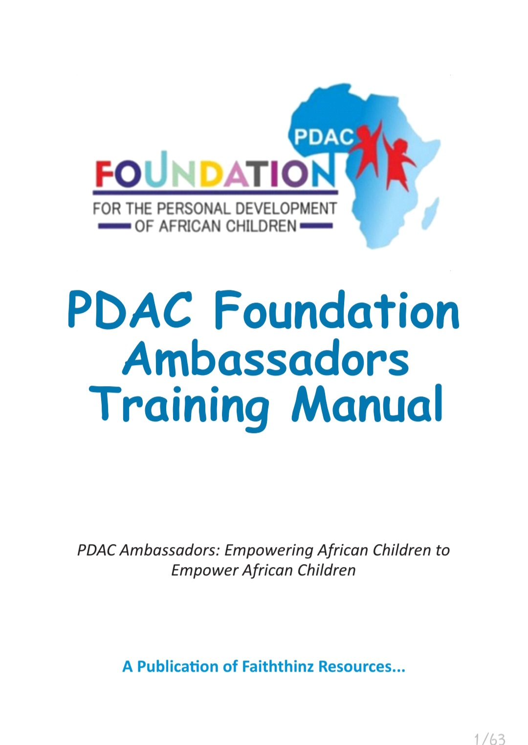 Pdac Foundation Training Manual