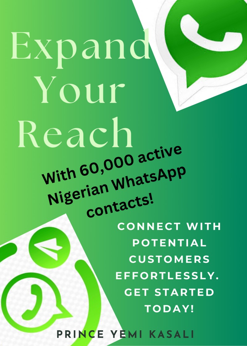 60,000 active Nigerian WhatsApp contacts