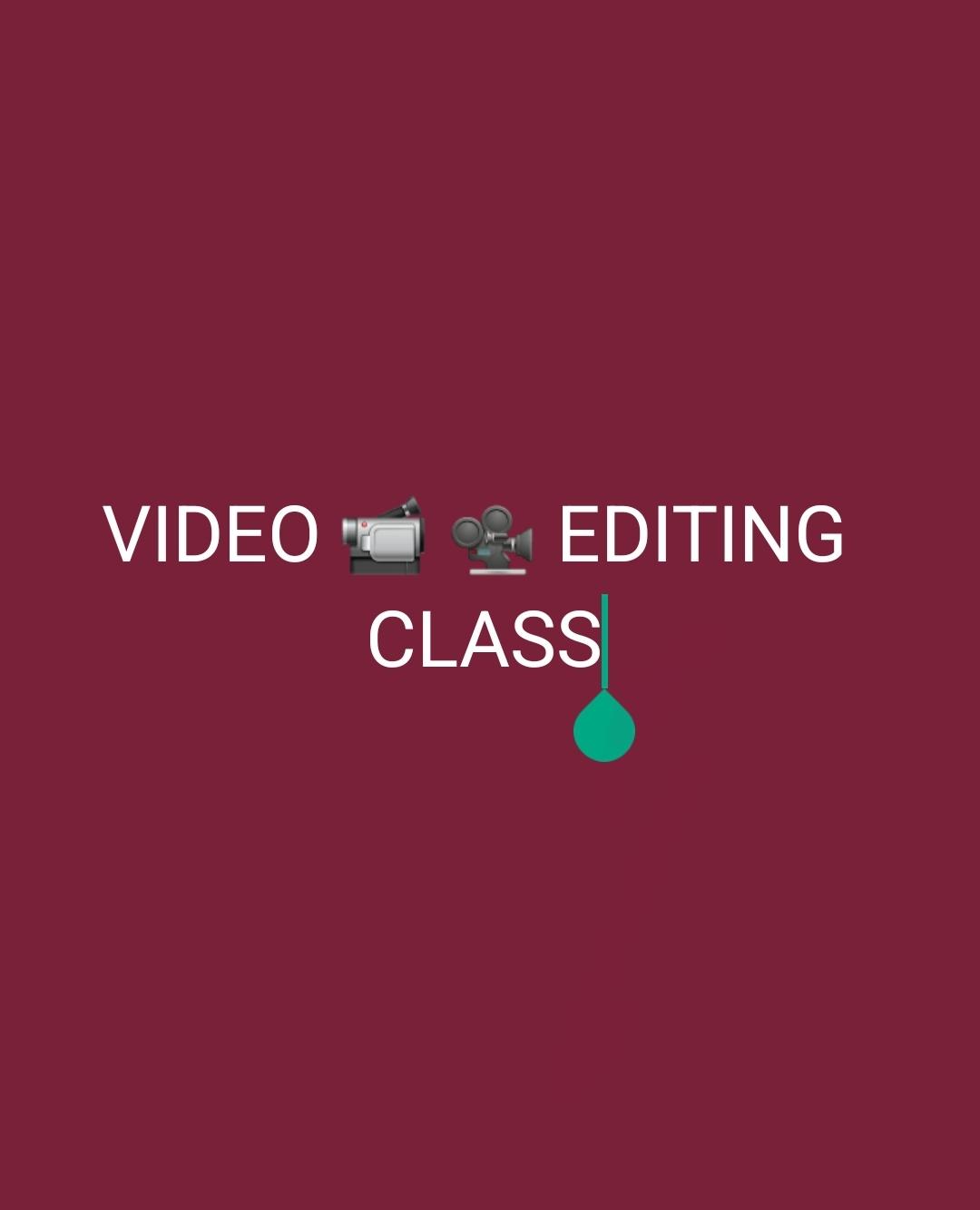VIDEO EDITING COURSE