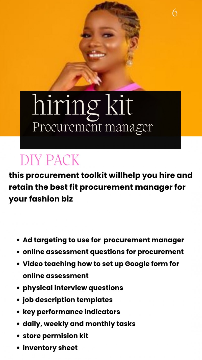 PROCUREMENT MANAGER HIRING KIT