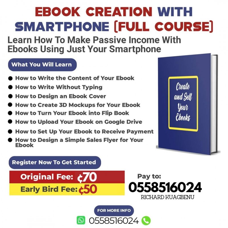 Buy EBOOK CREATION WITH SMARTPHONE (FULL COURSE) by Learn and Earn on Selar
