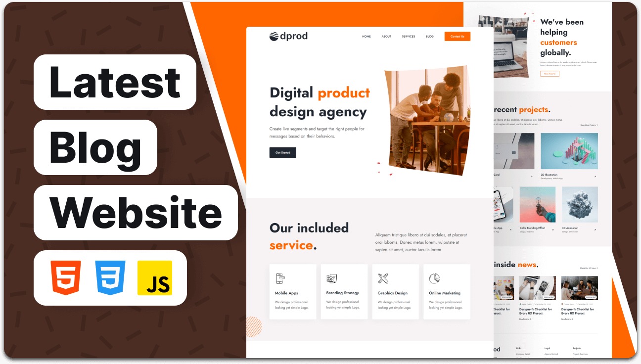Digital products design agency website