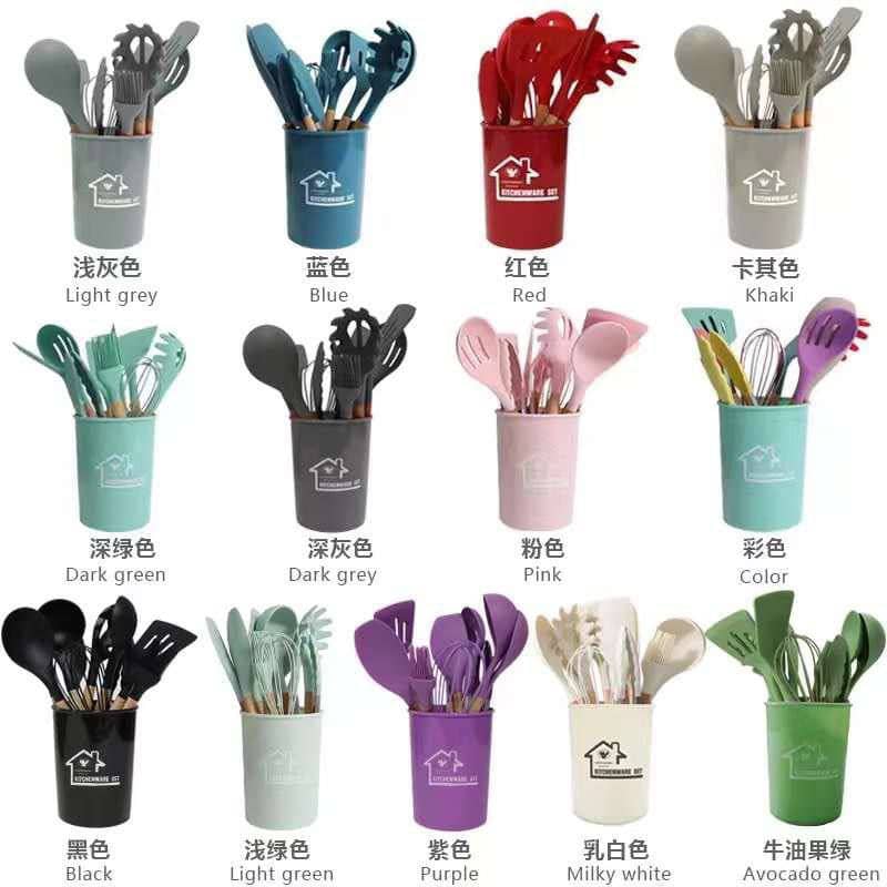 12pcs Silicon spoon set