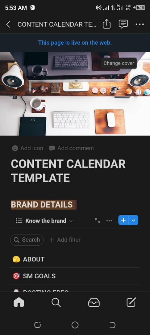 CONTENT CALENDAR TEMPLATE