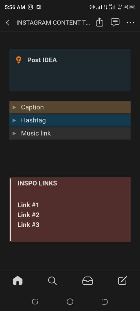 CONTENT CALENDAR TEMPLATE