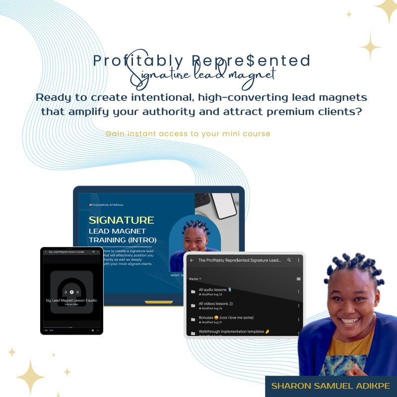 The Profitably Represented Lead Magnet Mini course