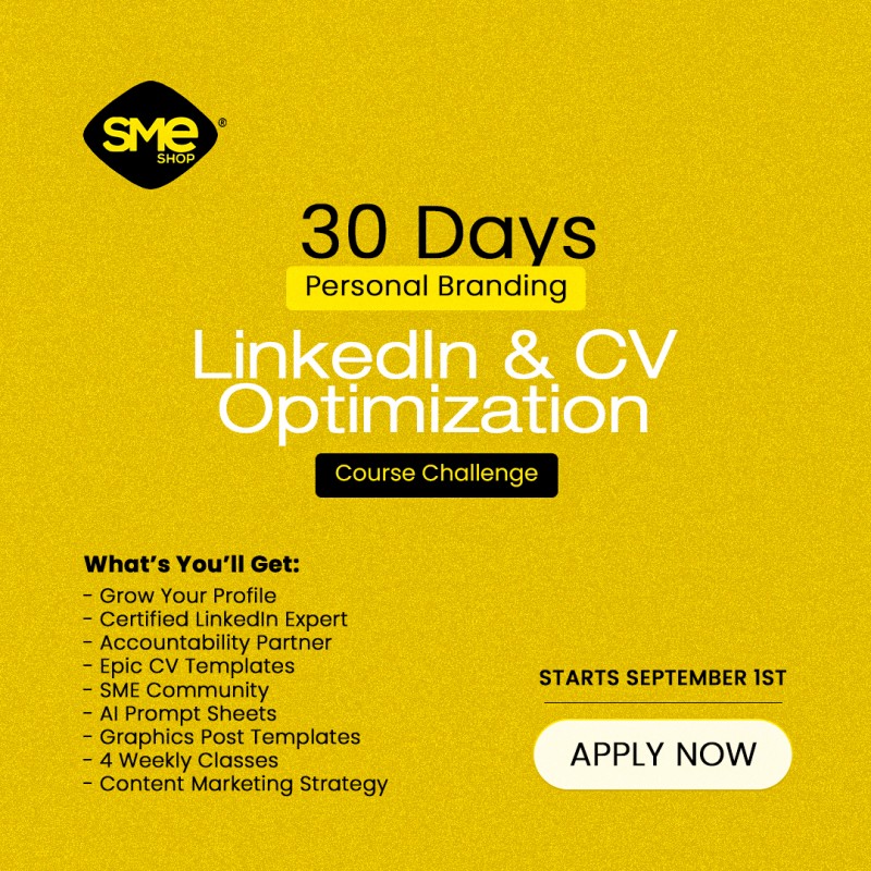 Buy 30 Days Personal Branding Challenge Course by SMEShop Nigeria on Selar