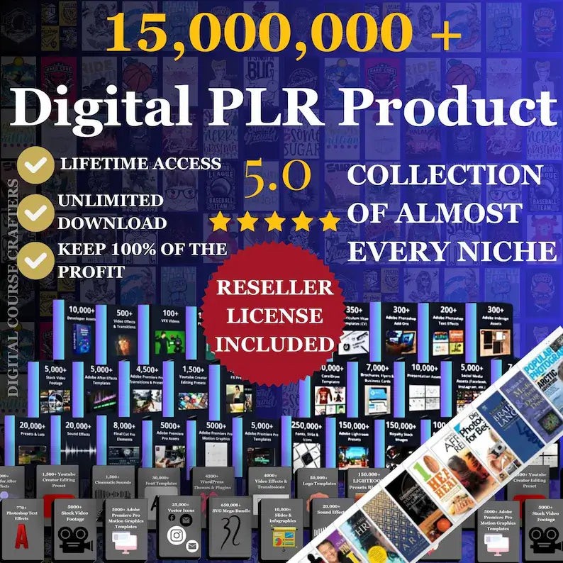 15 Million Digital Products Mega Bundle with Resell Rights