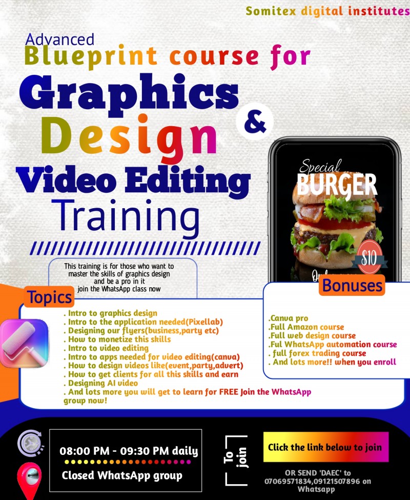 Buy Graphics design and video editing blueprint course by Somitex ...