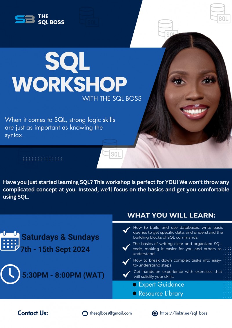Buy SQL Workshop with The SQL Boss 01 by Sylvia Wutche on Selar