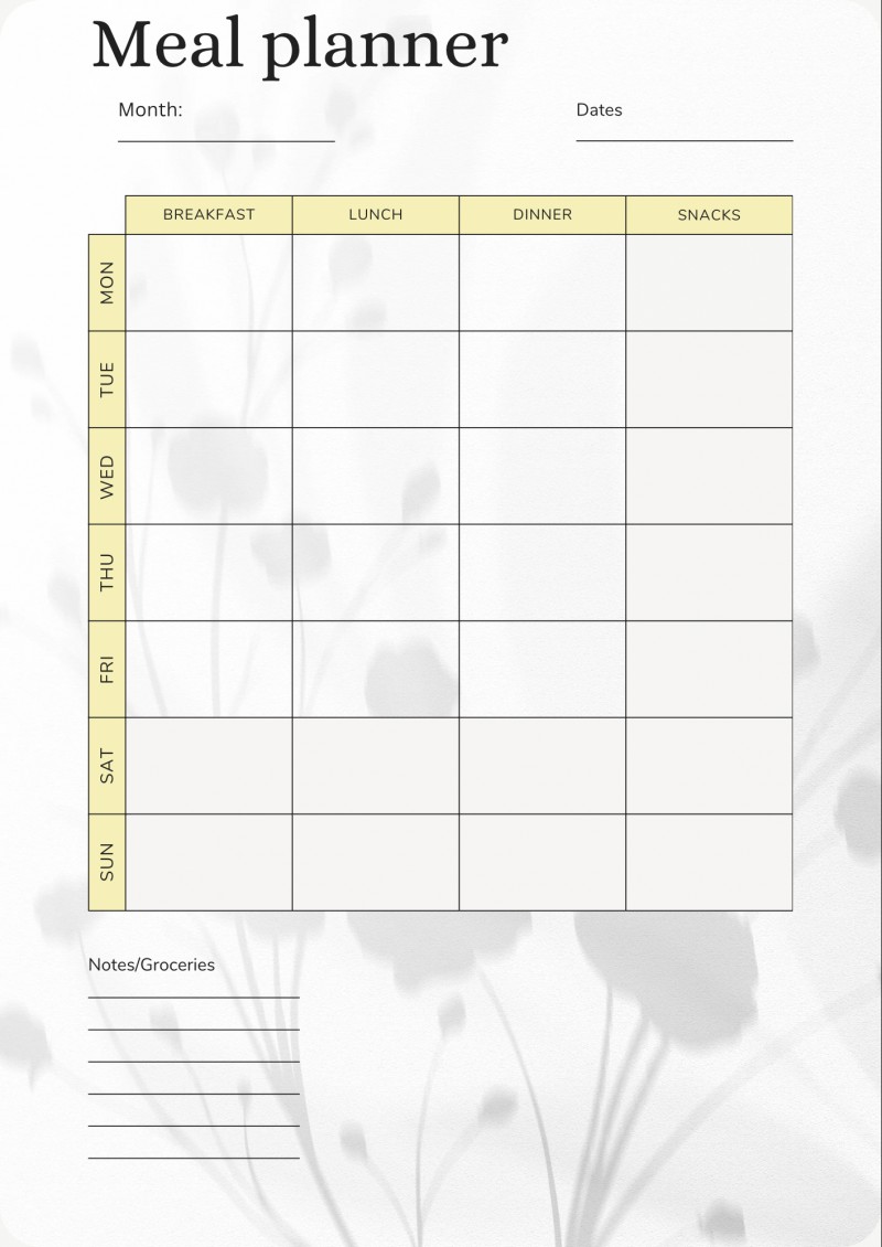 2024/2025 Simple Meal Planner