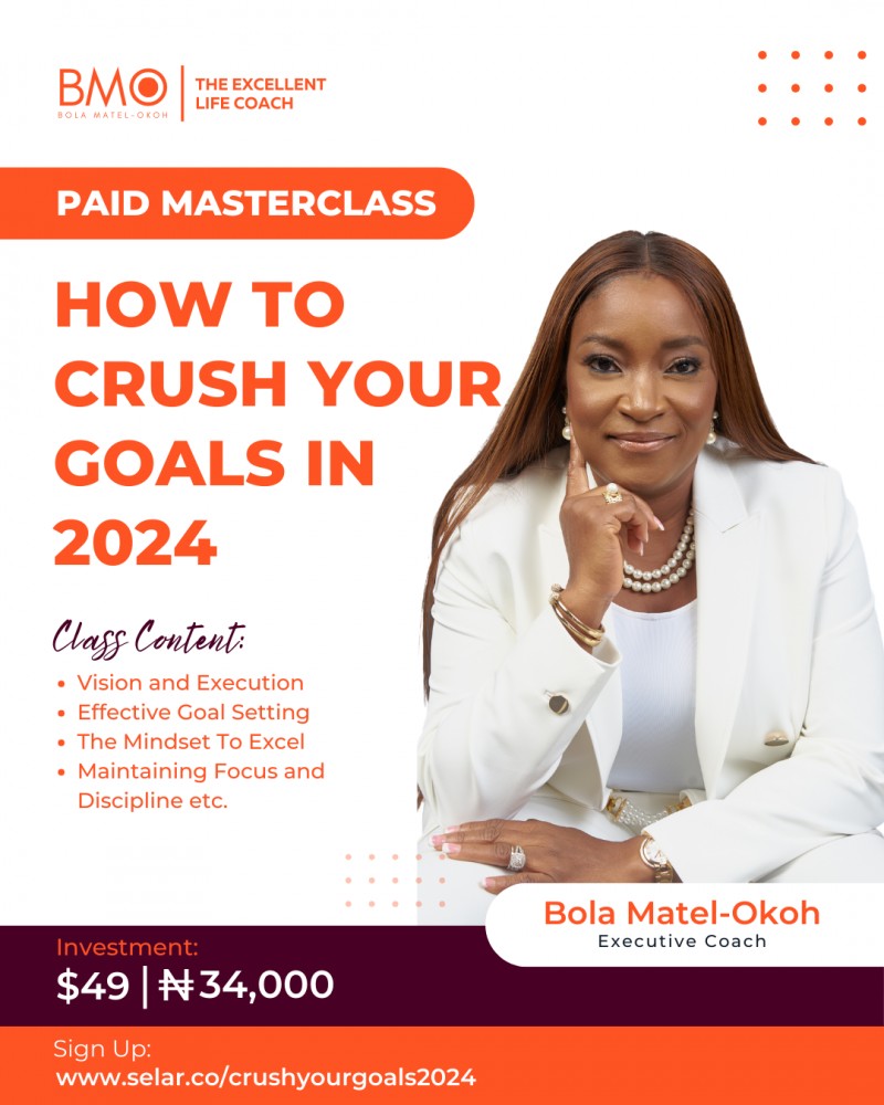 Buy Master Class _ How to Crush Your Goals in 2024 by Abolanle Matel ...