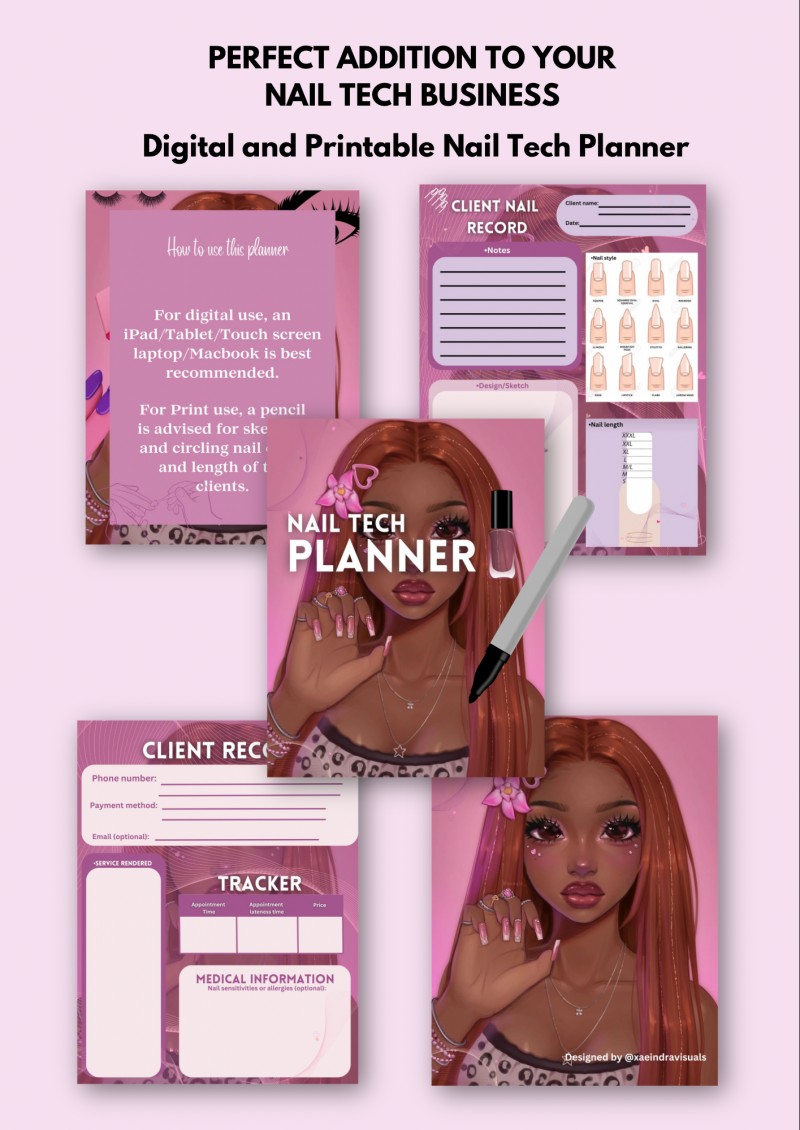 NAIL TECH PLANNER/ RECORD BOOK