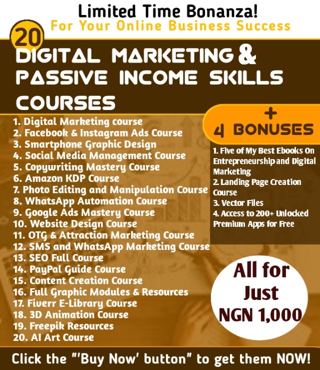 Buy DIGITAL MARKETING AND PASSIVE INCOME SKILLS COURSES by Tony King ...
