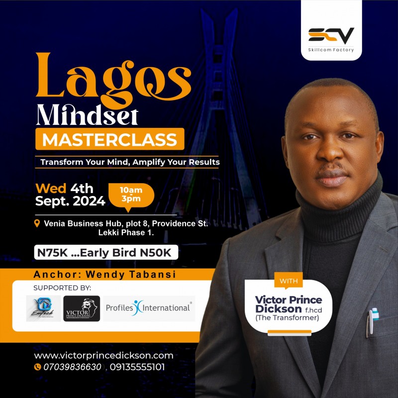 Lagos Mindset Masterclass with Victor Prince Dickson.