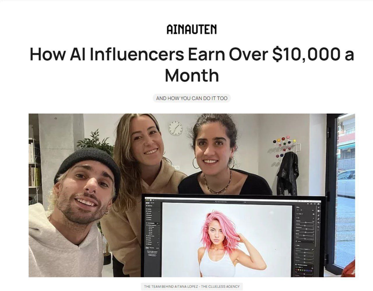 How to Earn Over $5,000 a Month Being an  AI Influencers