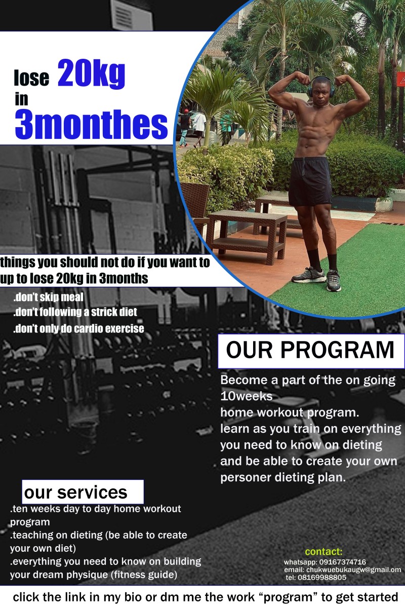 My 10weeks beginners homework + diet