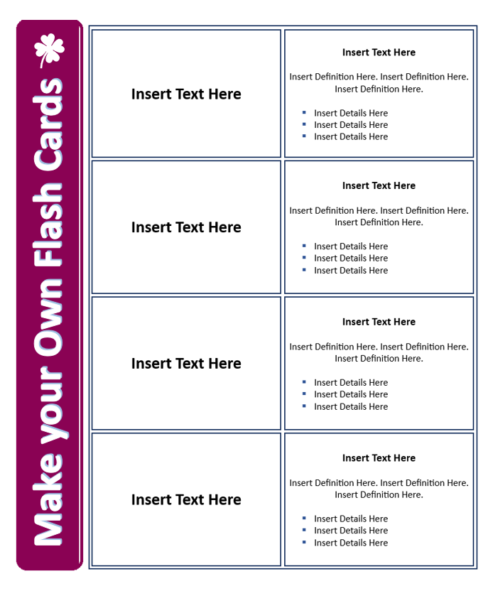 Buy Easy Customizable Flash Cards 8 x 2 by Ummi's Blog Shop on Selar