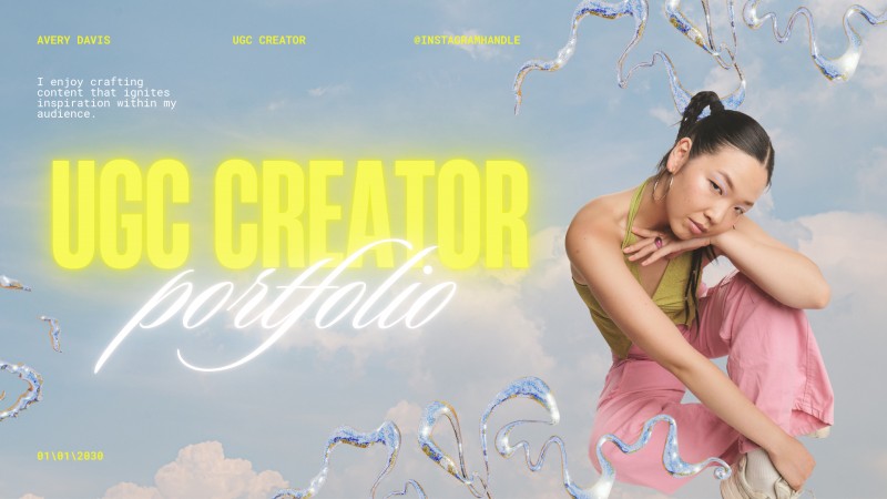 Ugc creator portfolio TEMPLATE 01 yellow