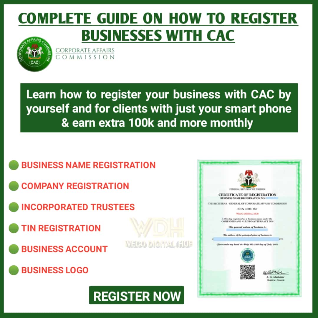 CAC REGISTRATION AND MONETISATION TRAINING