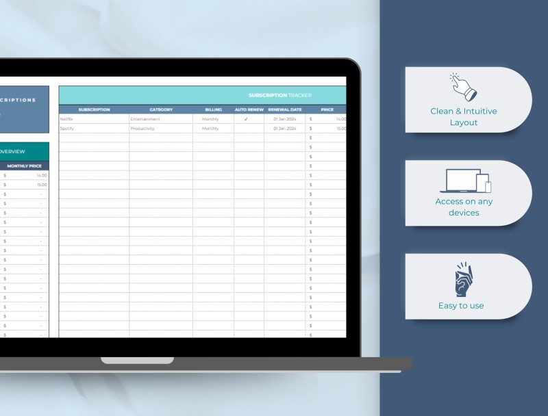Simplified Budget Spreadsheet Template