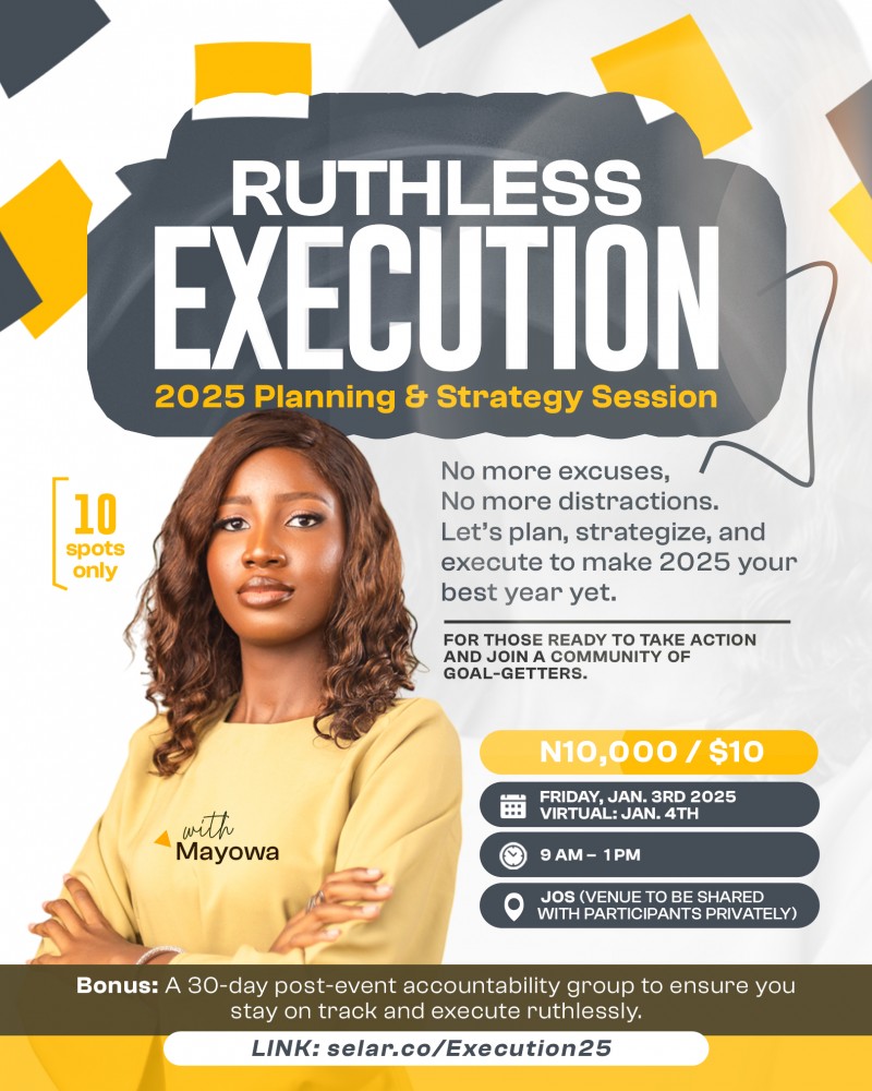 Buy Ruthless Execution 2025 by Mayowa Kolawole on Selar