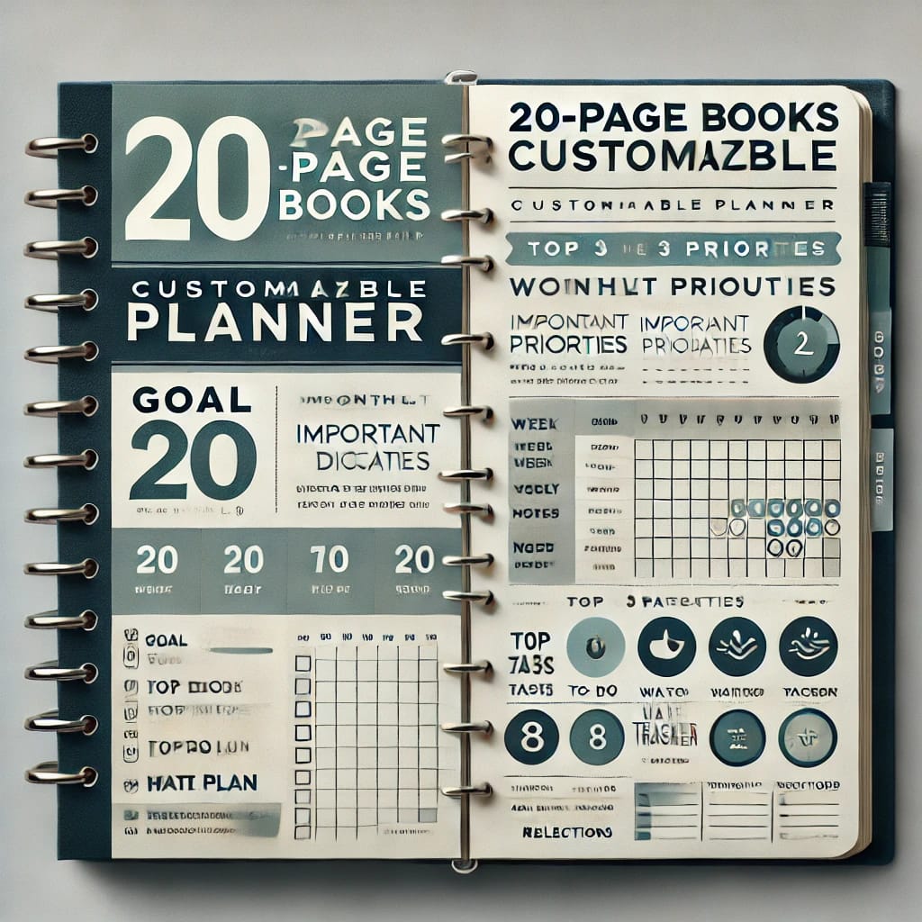 CUSTOMIZABLE PLANNER BY 20-PAGE BOOKS_PDF FORMAT