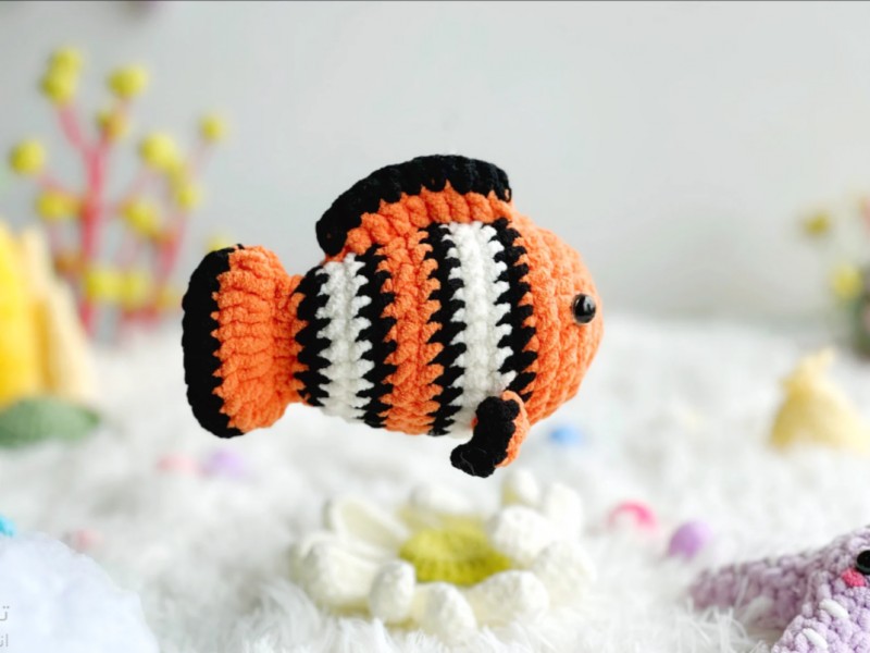Clownfish No Sew Crochet Pattern