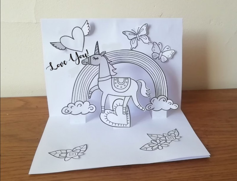Make your own pop up cards, printables