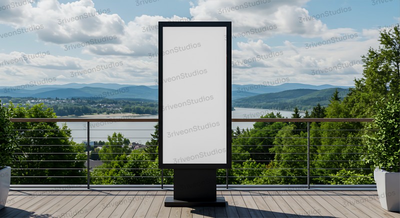 Outdoor Vertical Billboard Mockup
