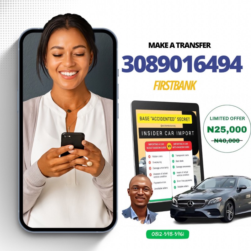 Get payment successful by accidented cars ng on selar